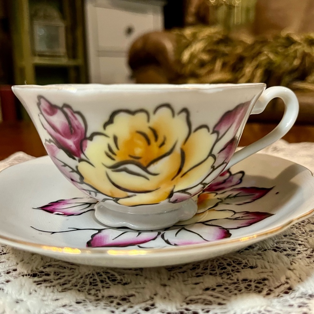 Vintage Shafford Japanese Porcelain Teacup and Saucer
